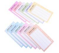 CLISPEED Feuilles de D'épargne Durabilité 48 Feuilles Papier A6 6 Trous Portable pour Classeur Budget Action et Suivi D'économie