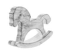 CLISPEED Figurine Cheval Bois Peint Décoratif Mini Cheval à Bascule Sculpté Ornement de Table pour Maison Bureau Chambre