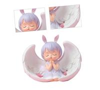 CLISPEED Figurine Poupée Résine Délicate Décoration Gâteau Anniversaire Fille Ornement Voiture et Maison pour Fête et Communion