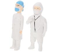 CLISPEED Figurines de Personnes Miniatures Médecins en Résine Blanche, Décoration Délicate pour Micro-Paysage et Jardinage, Lot de 2 Pièces Faciles à Transporter