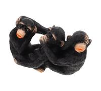 CLISPEED Figurines Singes Résine Symboliques Décor Bureau et Maison Sculptures Voir Entendre Aucun Ornements Animaux Artisanaux pour Étagère ou Table