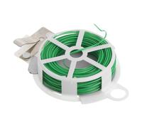 CLISPEED Fil de Jardin Vert Plastifié avec Coupe-câble Fil Attache Flexible et Durable pour Plantes Grimpantes Vignes et Fleurs Support Polyvalent pour Jardinage