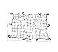 CLISPEED Filet de Rangement pour Coffre Voiture avec Crochets Filet Élastique pour Toit et Galerie Organiseur de Stockage pour Camping et Lit Camion Noir