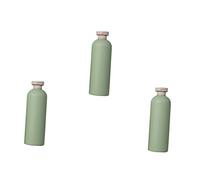 CLISPEED Flacon de Gel Bain 400ml Rond à Clapet, Pe Souple, Lot de 3, Bouteilles Rechargeables Transparentes, Pratique pour Voyages et Salle de Bain