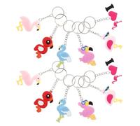CLISPEED Flamingo Suspendus Porte-clés 12 pcs Pendentif Creative Porte-clés Décoratif PVC Pour Sac Et e Voiture Décoration Couleur Plusieurs styles
