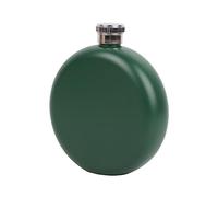CLISPEED Flasque Hip Flask Acier Inoxydable avec Couvercle Plat Bouteille Ronde Portable pour Whisky Flasque de Poche Compacte pour Hommes et Femmes Randonnée et Voyage Vert