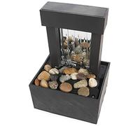 CLISPEED Fontaine à Eau de Table Zen Mini Cascade Décorative en Résine Effet Cascade Fontaine D'intérieur Apaisante pour Bureau et Maison Amulette