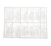 CLISPEED Fournitures de manucure 120 pièces pour applications en gel et acrylique, formes d'extension d'ongles en cristal ABS avec mesure pour nail art design à la maison ou au salon