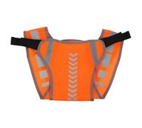 CLISPEED Gilet Réfléchissant Léger en Polyester Résistant Déchirure, Taille Unique Ajustable, Orange Vif, pour Cyclisme, Course à Pied et Activités de Plein Air, Gilet de Sécurité Haute