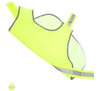 CLISPEED Gilet Réfléchissant pour Chien Fluorescent Jaune Vêtement de Sécurité Imperméable avec Sangles Réglables Équipement Visible pour Promenades et Activités Plein Air