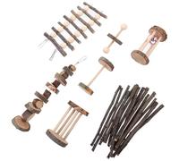 CLISPEED Grignoter en Bois pour Hamster et Cochon d'Inde, Promoteur de Jeu et Exercice, Sûr pour Animaux, Quand Les Animaux sont Seuls, Lot de 7 Set de Set de Pièces