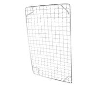 CLISPEED Grille de Cuisson à Pieds 27x22cm en Acier Inoxydable | Argenté, Résistance la Corrosion et Haute Température, Nettoyage Facile