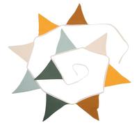 CLISPEED Guirlande de Fanions Triangulaires en Coton Couleur Vert Doux Longueur Ajustable Décoration Suspendue pour Fête d'Anniversaire Chambre d'Garçon et Filles et Shower Bannière