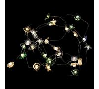 CLISPEED Guirlande Lumineuse Décorative Plage 3 Mètres 30 LED Coquillages Hippocampes Conques à Piles pour Chambre et Fête D’Été Ambiance Océan