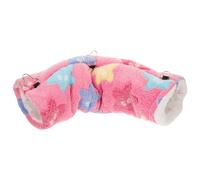 CLISPEED Hamac Tunnel pour Hamsters Suspendu, Nid Chaud en Peluche Rose | Chinchillas, Repos Confortable, à Accrocher Cage, Jeu et Hiver