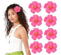 CLISPEED Hibiscus Fleurs Décoration 10 Pièces Hawaïen Fausses Têtes De Fleurs DIY Faux Fleur Fête Tropicale Fleurs Artificielles Accessoires Photo pour Luau Partie Centres De