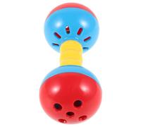 CLISPEED Hochet Double Cloche Léger pour Éveil Garçon Fille Sensoriel pour Interaction Parent-garçon Fille Renforce Coordination et Motricité Adapté Maternelle Portable Couleur Aléatoire