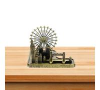 CLISPEED Horloge Big Ben en alliage de bronze et pont de tour - Décoration de bureau - Figurine souvenir de Londres pour la maison et le bureau - Décoration de collection de bâtiments londoniens