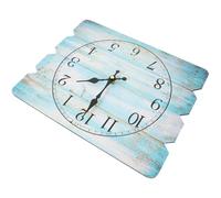 CLISPEED Horloge Murale Rectangulaire en Bois, Silencieuse à Mouvement Balayage, Chiffres Arabes Larges, Décoration Vintage pour Salon, Chambre et Bureau, Style Nordique Moderne
