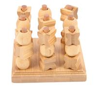 CLISPEED Jeu de Société Morpion Bois pour Garçon Fille Jeu de Stratégie Éducatif Bois Lisse Décoration Élégante pour Table Basse Développement Réflexion