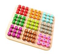 CLISPEED Jeu Sudoku en Bois Multicolore 22Cm pour Enfants Et Adultes Jouet Educatif Casse-TêTe avec Guide De RéSolution pour AméLiorer La Concentration À La Maison