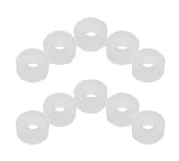 CLISPEED Joint de valve de pneu 10 pièces pour vélo, bague d'étanchéité en silicone blanc, connexion étanche, gonflage efficace, pour réparation et remplacement