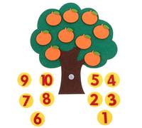 CLISPEED Jouet D'association Cognitive Arbre Fruitier Non Tissé pour Garçon et Filles Tout-Petits Kit Éducatif Taille Moyenne Apprentissage Mathématique Coordination Œil-Main Maison École