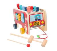 CLISPEED Jouet Éducatif Bois pour Garçon Fille Xylophone à Marteau Forme Éléphant Améliore Motricité Fine Et Coordination Main-œil Jeu Sonore Ludique pour Filles Et Garçons De Ans Et Plus