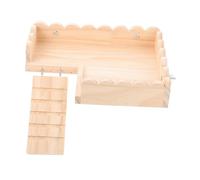 CLISPEED Jouet en Bois pour Hamster Plateforme Échelle Robuste Grosse Taille Accessoires pour Cage Hamster Et Cochon D’Inde Environnement Naturel