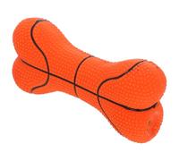 CLISPEED Jouet en Latex pour Chiens Os de Basket-Ball Jouet à Mâcher Couineur 15Cm pour Chiots et Chiens de Petite Taille Favorise L'Activité Physique et L'Interactivité