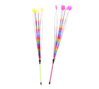 CLISPEED Jouets Interactifs Accessoires pour Chat Lot de 2 pour Chatons en PVC Plumage Colorées pour Jouer et Amuser Votre Chat Couleur Aléatoire la Maison