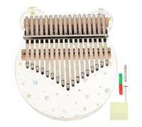 CLISPEED Kalimba Piano à Doigts Portable en Acrylique Transparent 17 Touches Forme Ours Étoilé Paquet de Transport pour Camping en Famille