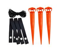 CLISPEED Kit Ancrage pour Plantes Extérieur avec Piquets Sangles Tissées et Corde Tressée pour Soutenir et Fixer Jeunes Arbres et Arbustes de Jardin