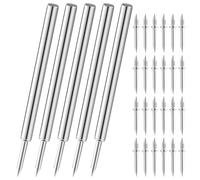 CLISPEED Kit de 100 Clous à Double Tête pour Plinthes, Clous Invisibles à Filetage sans Joint en Acier Galvanisé, Manchon D'installation Inclus, Fixation Solide pour Plinthes et Meubles,