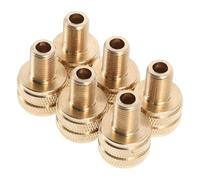 CLISPEED Kit de 6 Adaptateurs pour Gonfleur de Pneus en Laiton, Connecteur de Tige de Valve Grand Diamètre, Accessoire pour Véhicules Industriels, Compatible Camions et Tracteurs,