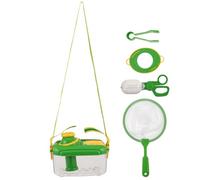 CLISPEED Kit de Capture d'Insectes pour Garçon et Filles Boîte d'Exploration Ventilée Filet à Lépidoptères Pince à Épiler et Loupe Éducatif Scientifique pour Aventures en Plein Air