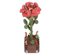 CLISPEED Kit De Maquette De Fleur Bois à Construire Jeu De Construction Floral Bouquet De Roses Botanique DIY pour Adultes