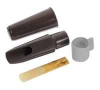 CLISPEED Kit de Protection pour Embout de Saxophone Alto en Silicone Marron, Accessoire Solide Résistant la Déformation pour Musiciens Professionnels et Amateurs