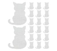 CLISPEED Kit de Réparation Moustiquaire 20 Pièces Autocollants en Maille Pu Forme Chat pour Réparer Écrans de Porte et Moustiquaires de Camping Décoratifs
