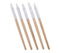 CLISPEED Kit De Sculpture sur Argile 5 Outils Pointes Flexibles Et Manche Bois, pour Poterie, Bricolage Et Activités Artistiques