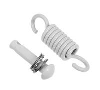 CLISPEED Kit Suspendre pour Fauteuil Hamac Crochet Pivotant et Ressorts Robustes, Pièces Détachées Blanches pour Balancelle de Véranda, pour Usage Intensif en Extérieur