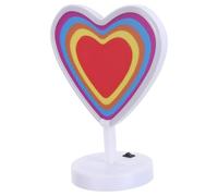CLISPEED Lampe Néon Cœur à Piles Base LED Éclairage D’Ambiance LED Cœur pour Décoration Chambre et Fêtes Saint-Valentin D’Amour