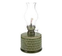 CLISPEED Lanterne à Pétrole en Céramique Verte Design Artistique Unique, Résistante à Haute Température, Pièce Décorative Polyvalente pour Salons de Thé et Bureaux