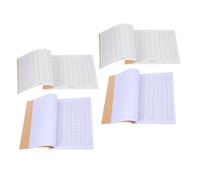 CLISPEED Livre de Registre D'inventaire 4 Pièces Carnet de Comptabilité Quadrillé Vierge, Suivi des Stocks et Gestion Financière, Format Vertical et Double Page Horizontale, Bureau