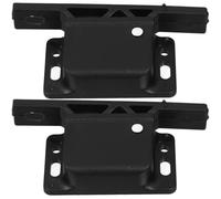 CLISPEED Loquets de Porte pour Camping-car Lot de 2 Set, Verrou à Pression avec Adhésif Double Face, Mécanisme à Ressort en Abs Noir, Support pour Tiroirs, Armoires et Meubles,