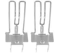 CLISPEED Lot 2 Pinces à Billets Métal pour Caisse Enregistreuse Accessoires de Remplacement Clips de Tiroir-Caisse Rangement Espèces Commerce