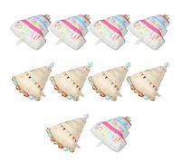 CLISPEED Lot de 10 Ballons Aluminium Anniversaire 5 Ballons Gâteau à Trois Étages Chapeau de Fête Décoration Gonflable Colorée et Brillante pour Anniversaires Shower et Fêtes D’Garçon et