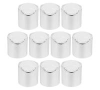 CLISPEED Lot de 10 Bouchons de Bouteille Argentés en Plastique, Résistants aux Chocs, Adaptés aux Flacons de Shampoing, Design Simple et Pratique pour Usage Quotidien