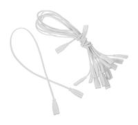 CLISPEED Lot de 10 Câbles de Connexion 2 Broches 50 CM pour Guirlande Lumineuse LED Rallonge D’Alimentation Sécurisée en Plastique Robuste Connecteur pour Éclairage LED Intérieur et