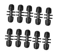 CLISPEED Lot de 10 Connecteurs à 6 Voies pour Tuyau PE 16 Mm, Raccords D’Irrigation Jardin et Agriculture, Adaptateurs en Plastique Noir 16pe vers 4/7, Compatibles Arrosage Pelouses